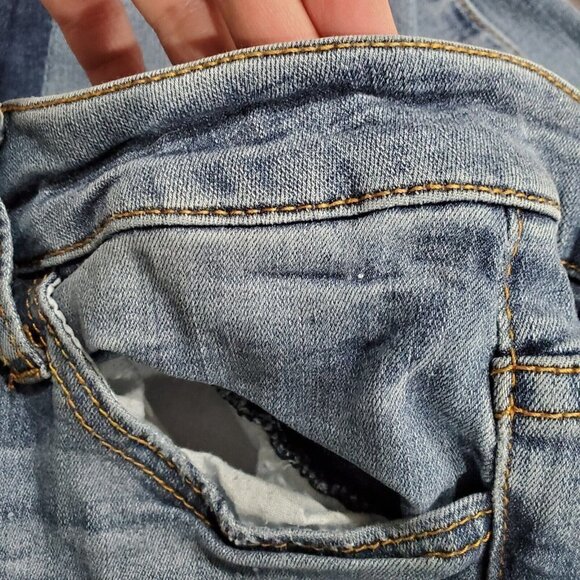 KANCAN Women's Estillo Distressed Mid Rise Skinny Blue Denim Jeans Size … - Picture 13 of 13